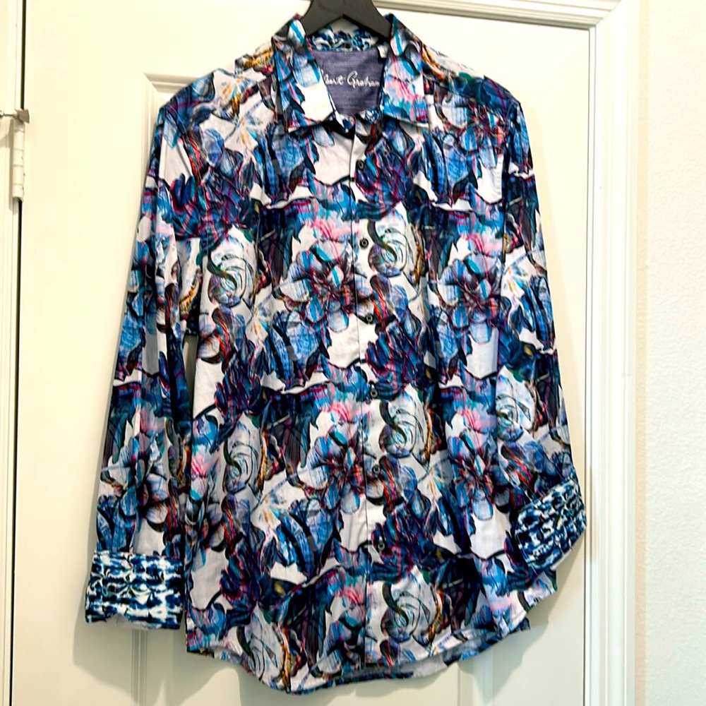 Robert Graham Catalpa Shirt Size Large $298, with some embroidery